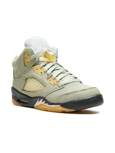 Jordan Kids' Air  5 Retro Sneakers In Green