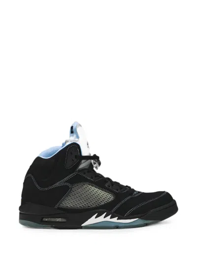 Jordan Kids' Air  5 Retro Lacve-up Sneakers In Black