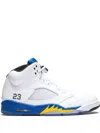Jordan Air  5 Retro Laney In White