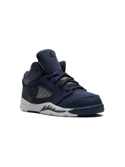 Jordan Babies' Air  5 Retro "midnight Navy" Sneakers In Blue
