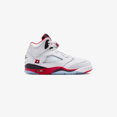 Jordan Mens  Retro 5 Og In White/fire Red/black
