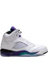 Jordan Air  5 Retro Og "new Emerald/grape Ice" Sneakers In White