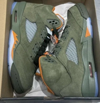 Pre-owned Jordan Air  5 Retro Olive 2024 Dd0587-308 Sizes 4c-13 In Hand & Fast Ship In Green