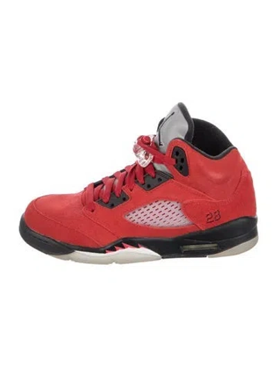 Pre-owned Jordan Babies' Air  5 Retro 'raging Bull' In Red