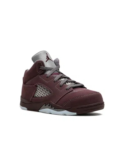 Jordan Kids' Air  5 Retro Se "burgundy" Sneakers In Red