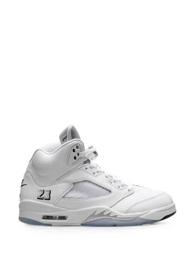 Jordan Air  5 Retro Sneakers In White