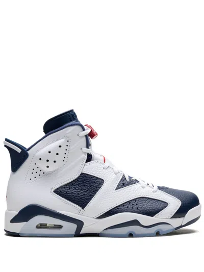 Jordan Air  6 "olympic" Sneakers In White/navy/red