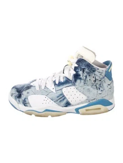 Pre-owned Jordan Air  6 Retro Gs "washed Denim" (2022) Sneakers In Silver