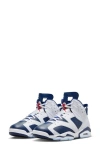 Jordan Air  6 Retro High Top Sneaker In White/ Varsity Red/ Navy