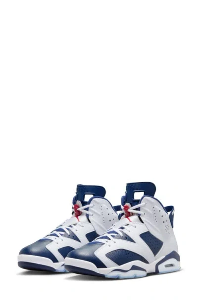 Jordan Air  6 Retro High Top Sneaker In White/ Varsity Red/ Navy