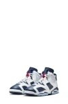 Jordan Kids' Air  6 Retro High Top Sneaker In White/varsity Red/navy
