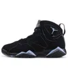 Jordan Mens Black Chambray Light Gra Air 7 Pull-tab Leather High-top Trainers In Black
