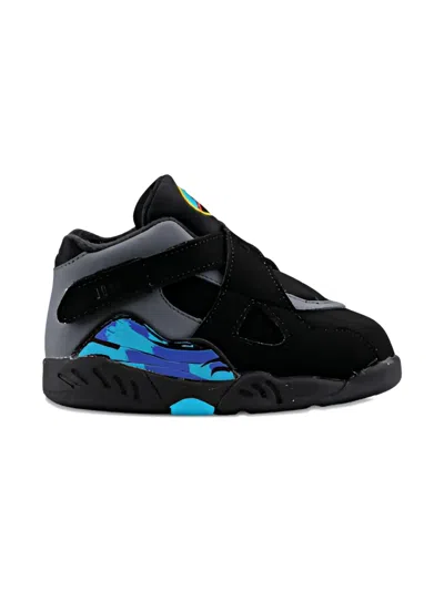 Jordan Babies' Air  8 Retro "aqua" Sneakers In Black