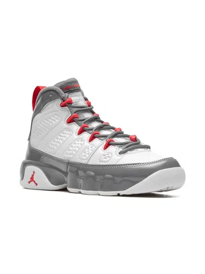 Jordan Kids' Air  9 "fire Red" Sneakers In White