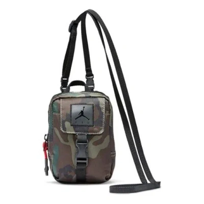 Jordan Air  Adjustable Small Cross Body Bag 'camo' In Green