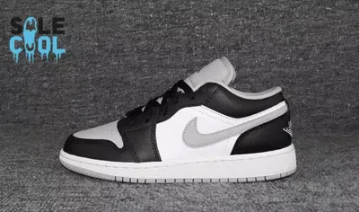 Pre-owned Jordan Air  1 Low Shadow Light Smoke Grey Mens 553560-039