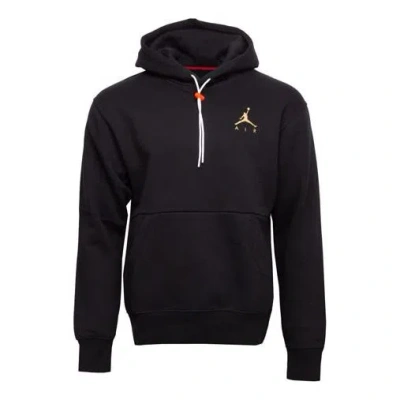 Jordan Air  Athleisure Casual Sports Bronzing Logo Fleece Black