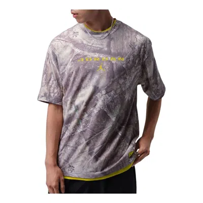 Jordan Air  Brooklyn Realtree T-shirt 'white Bright Citron' In Multi