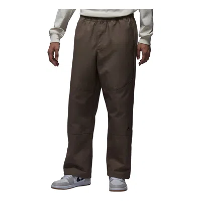 Jordan Air  Brooklyn Woven Trousers 'olive Grey Black' In Brown