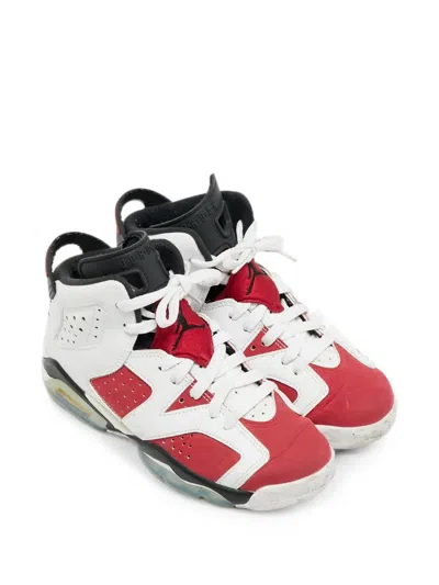 Pre-owned Jordan Air  Carmine 6 Retro Sneakers In White