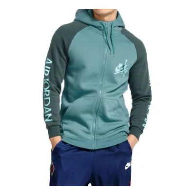 Jordan Air  Casual Sports Fleece Lined Hooded Jacket Blue Gray