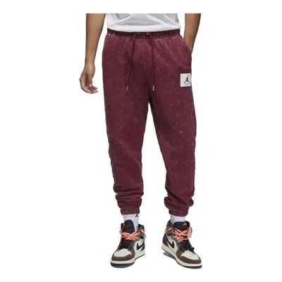 Jordan Air  Flight Fleece Washed Trousers 'cherrywood Red'
