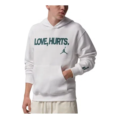 Jordan Nike Men's Jalen Hurts Fleece Hoodie In White