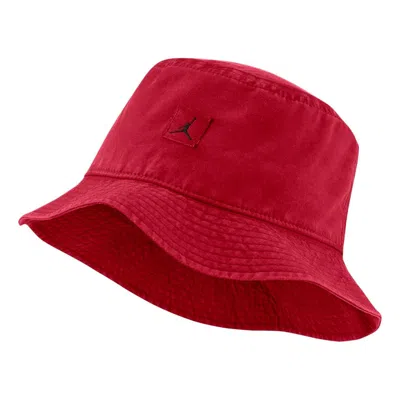 Jordan Air  Jumpman Washed Bucket Hat 'red Black' In Red/black
