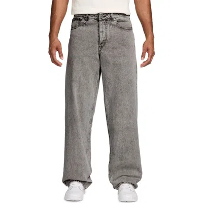 Jordan Air  Loose Fit Jeans In Flat Pewter