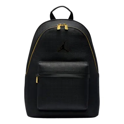 Jordan Air  Monogram Backpack 20l 'black Gold' In Multi