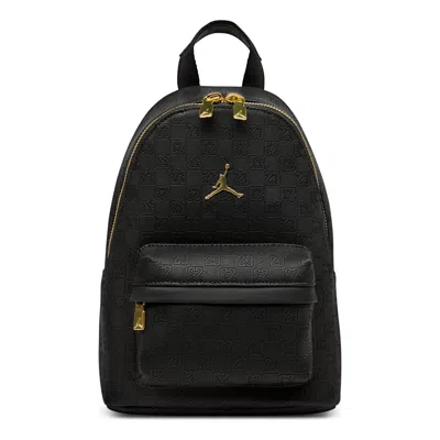 Jordan Air  Monogram Backpack 'black Gold' In Multi