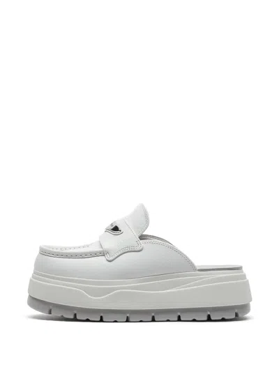 Jordan Air  Platform Mules In White