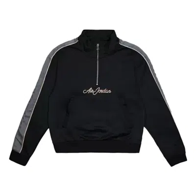 Jordan Air  Remastered Half Zip Jacket Pullover 'black Smoke Grey'