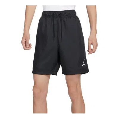 Jordan Air  Solid Color Mesh Lacing Straight Shorts 'black'