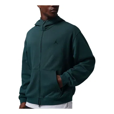 Jordan Air  Sport Hoop Fleece Dri-fit Full-zip Hoodie 'midnight Spruce' In Green