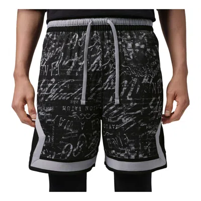 Jordan Air  Tatum Sport Dri-fit Diamond Shorts 'black Light Smoke Grey Infrared 23'