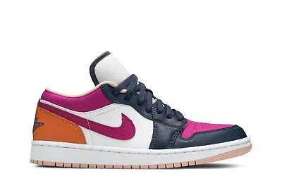 Pre-owned Jordan Air  Wmns Air  1 Low Se 'mismatched - Purple Magenta' Dj4342-400 In White