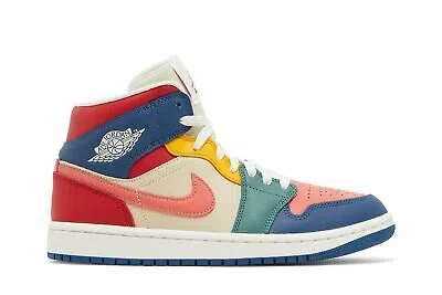 Pre-owned Jordan Air  Wos Air  1 Mid Se 'multi-color' Dn3738-400 Women's Shoes In French Blue/fire Red/beach/magic Ember