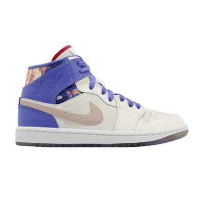 Pre-owned Jordan Air  Wmns Air  1 Mid Se 'valentine's Day Bouquet' Fd4331-121 In White