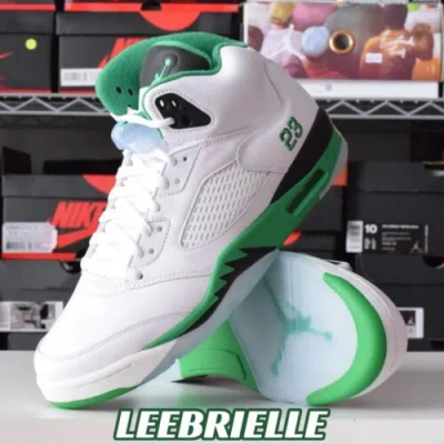 Pre-owned Jordan Air  Wmns Air  5 Retro Lucky Green Dd9336-103 In White