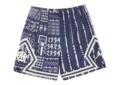 Pre-owned Jordan Air  Women's Quai 54 Diamond Shorts In Neutral Indigo