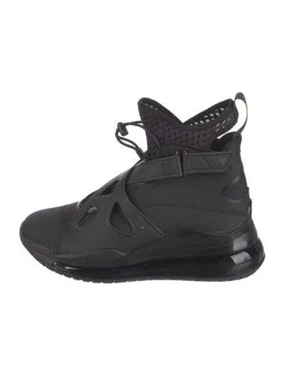 Pre-owned Jordan Air Latitude 720 Triple Black Wedge Sneakers In Blue