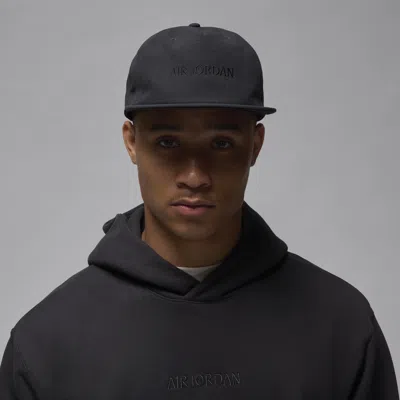 Jordan Air  Pro Unstructured Flat Bill Hat In Black