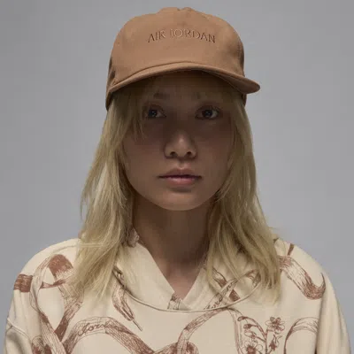 Jordan Air  Pro Unstructured Flat Bill Hat In Brown