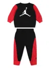 Jordan Air Speckle Tracksuit Set In Black
