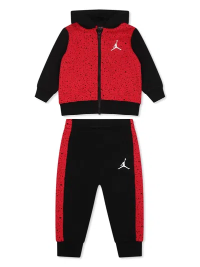 Jordan Babies' Air Speckle Tracksuit Set In Red