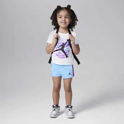Jordan Babies' Air Stacked Toddler Shorts Set In Blue