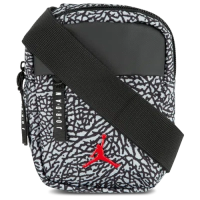 Jordan Airborne Elephant Print Hip Bag In Black/grey