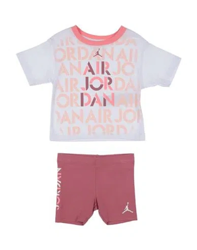 Jordan Babies'  Aj Focus Bike Short Set Toddler Girl Co-ord White Size 7 Cotton, Polyester