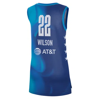 Jordan A'ja Wilson 2026 Wnba All-star  Dri-fit Wnba Game Victory Jersey In Blue